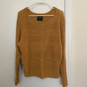 Comfortable yellow knit sweater